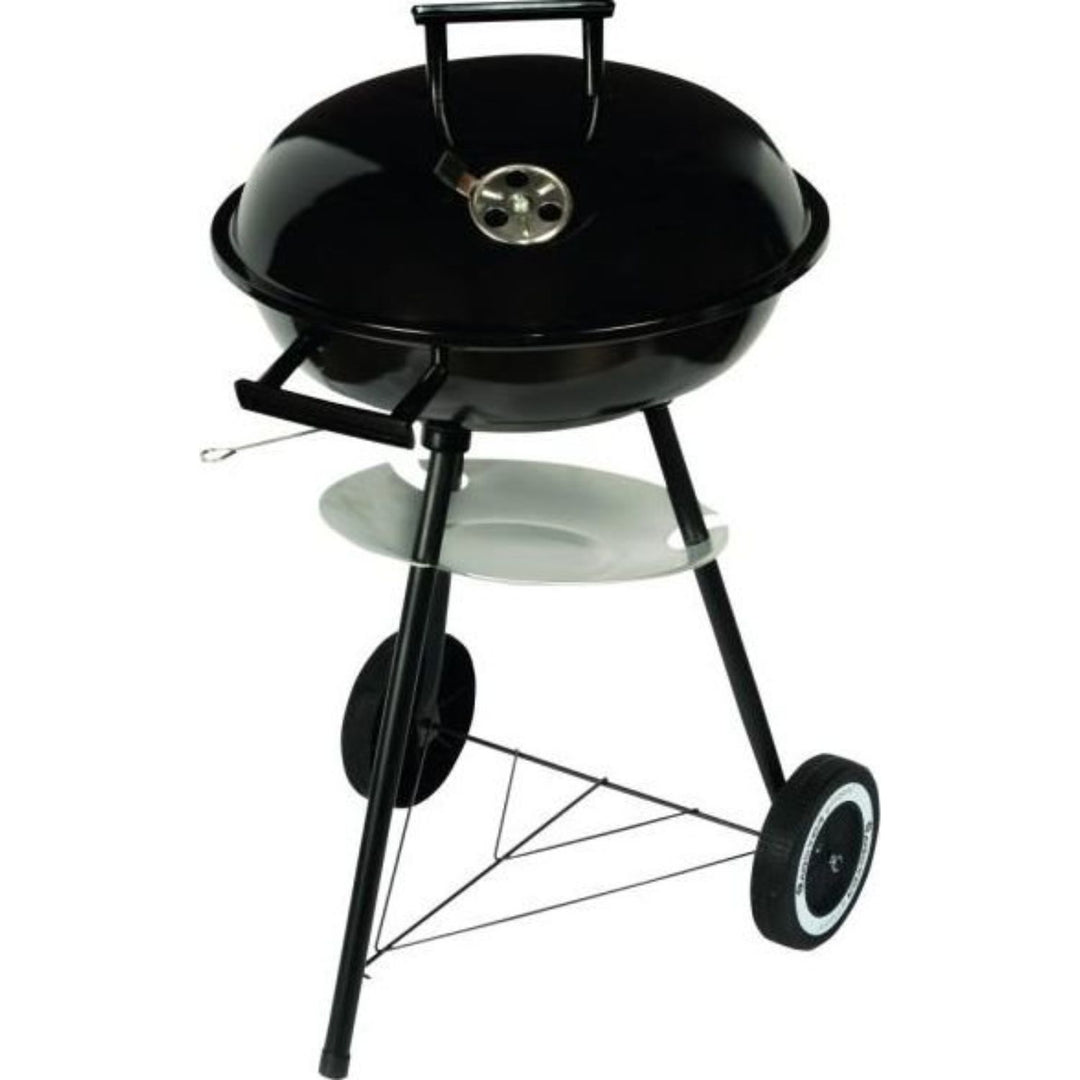 Churrasqueira a carvão com tampa, rodas e prateleira inferior, grelha para carrinho de jardim Master Grill MG913