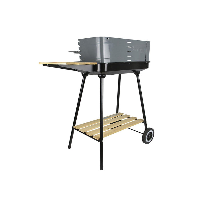 Churrasqueira a carvão com lateral 58x38cm, carrinho retangular Master Grill MG905
