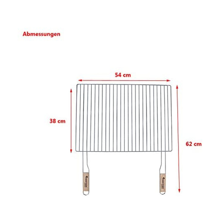 Parrilla, rejilla de cocción para barbacoa 54x38cm de acero cromado Master Grill & Party MG252