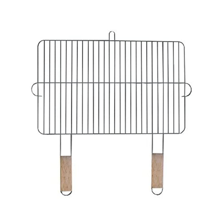 Grelha de grelha 54x34cm com 2 alças de madeira, grelha de aço cromado, grade de substituição para grelha mestre mg255, acessórios para grelha