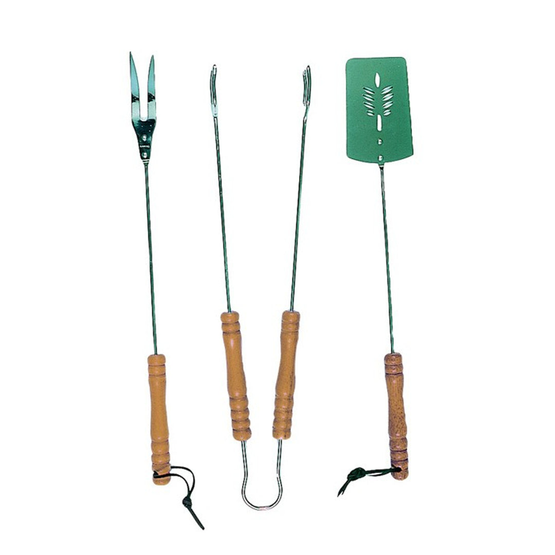Juego de cubiertos para parrilla de 3 piezas, cubiertos para parrilla, accesorios para parrilla, espátula para parrilla, pinzas, tenedor para carne BBQ Master Grill MG103
