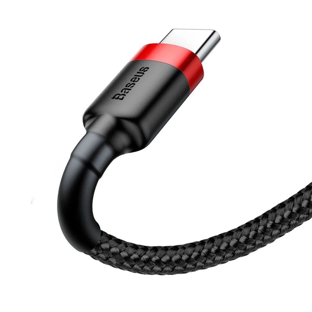 Plugue USB A - Plugue USB-C Cabo Baseus 1m CATKLF-B91 Vermelho+Preto