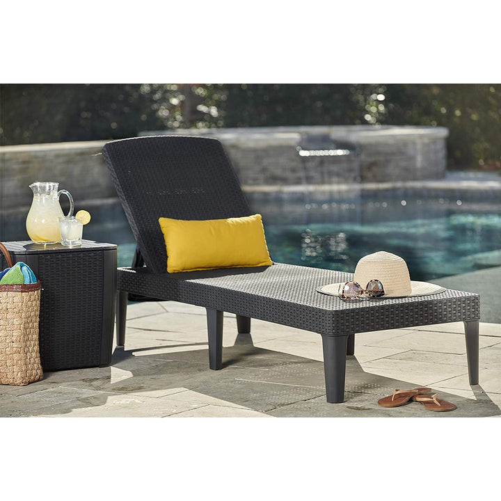Tumbona plegable de jardín exterior Jaipur Sun Lounger - grafito