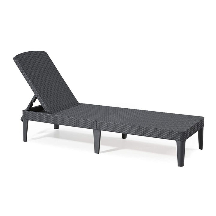Tumbona plegable de jardín exterior Jaipur Sun Lounger - grafito