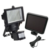 Maclean MCE442 Lámpara solar Foco LED con sensor de movimiento Lámpara solar de pared con sensor crepuscular Luz solar IP44 6W 360 Lumen 6000K