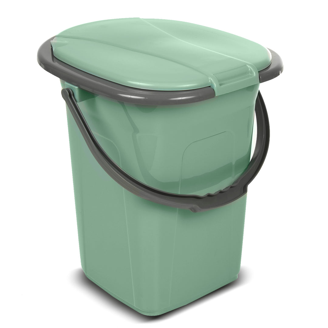GreenBlue GB320GG Inodoro portátil practico WC 19l con tapa verde-gris