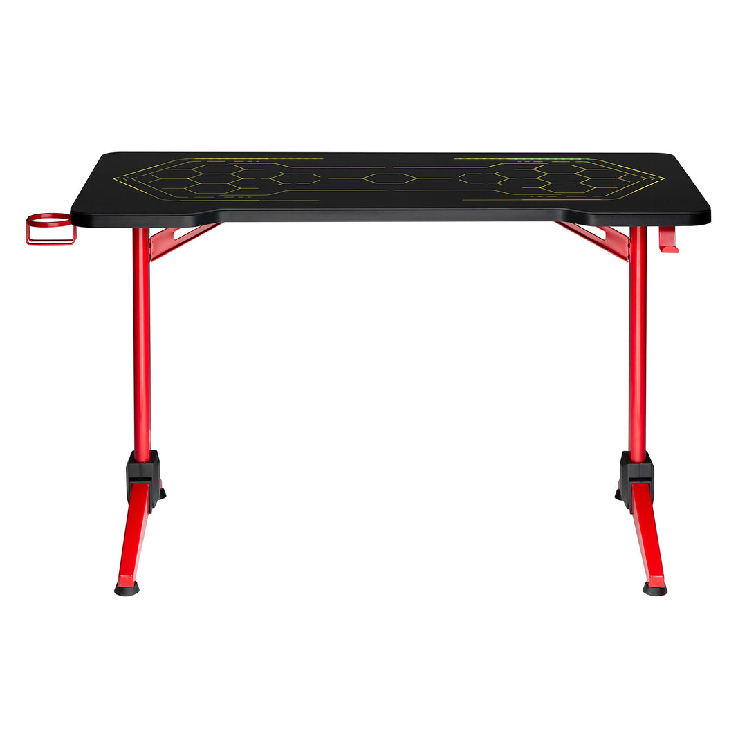 Escritorio de juego NanoRS con leds RGB, negro, grande, 100 kg máx., altura 760 mm, RS163