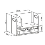 Organizador de escritorio con cajón y cargador inalámbrico Ergo Office, blanco, máx. 10kg, ER-441