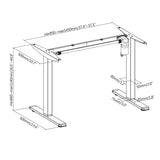 Escritorio eléctrico Ergo Office, 1 motor, altura regulable, máx. 1160mm, peso máx. 80kg, ER-443