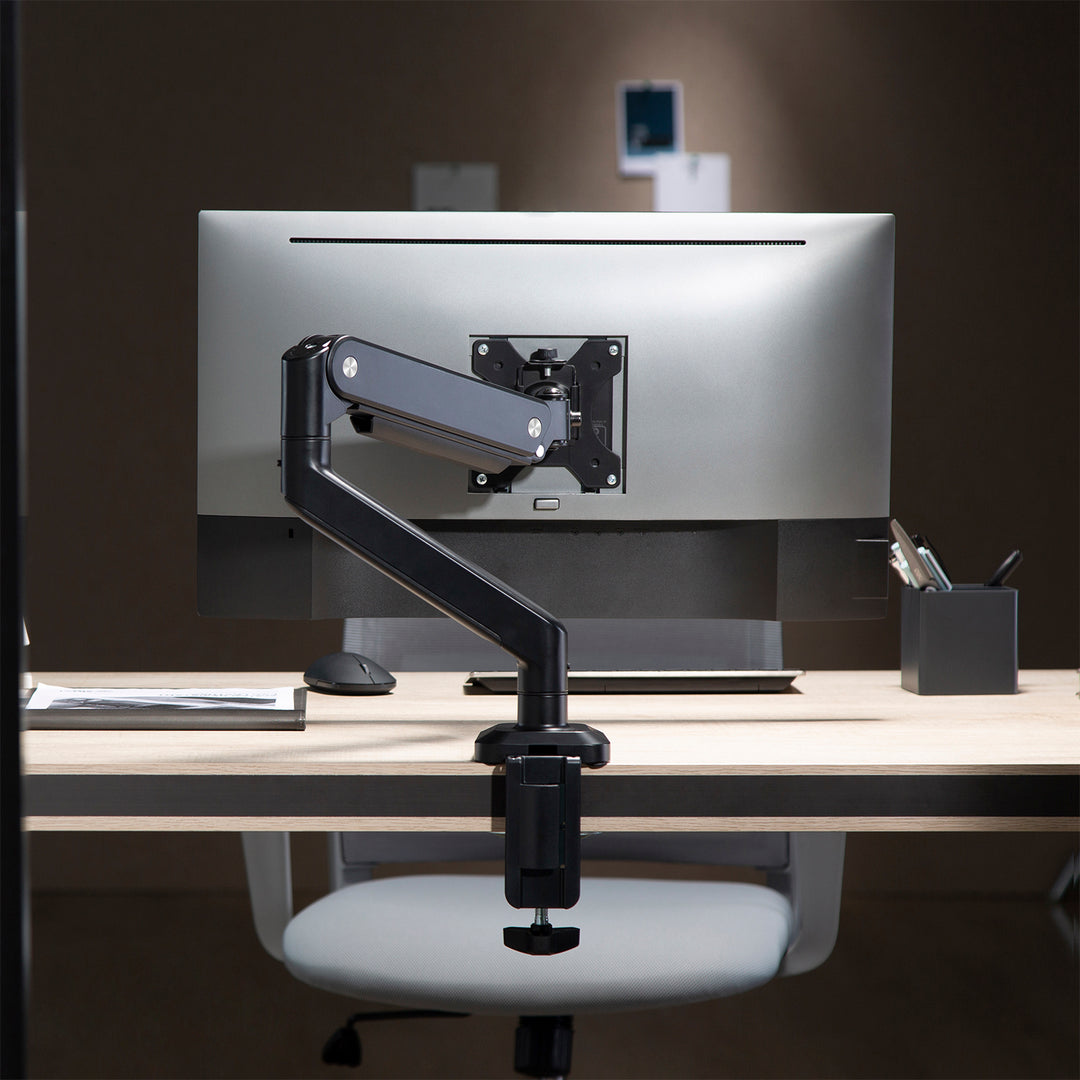 Suporte de mesa universal para monitor Ergo Office ER-445, mola a gás de 17" a 35", 15 kg, VESA 75x75 / 100x100