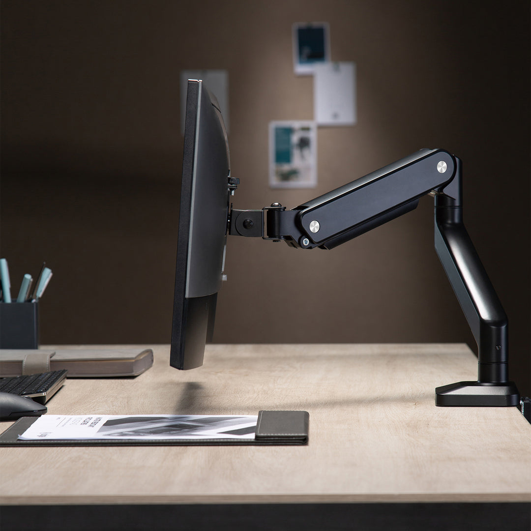 Suporte de mesa universal para monitor Ergo Office ER-445, mola a gás de 17" a 35", 15 kg, VESA 75x75 / 100x100