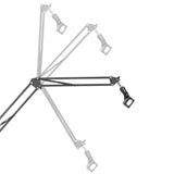 Soporte de mesa profesional todo en uno para monitores de 17-32", micrófonos, cámaras y focos para trípode de estudioVESA 75x75 100x100