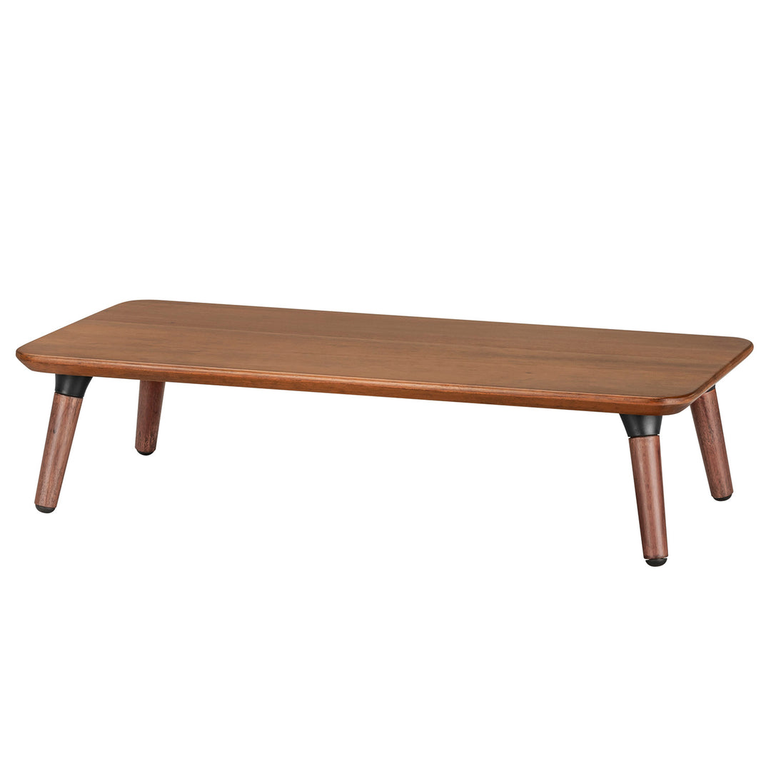 Soporte de madera para monitor/portátil Maclean, (500x240x120mm), color negro nogal, máx. 20kg, MC-930