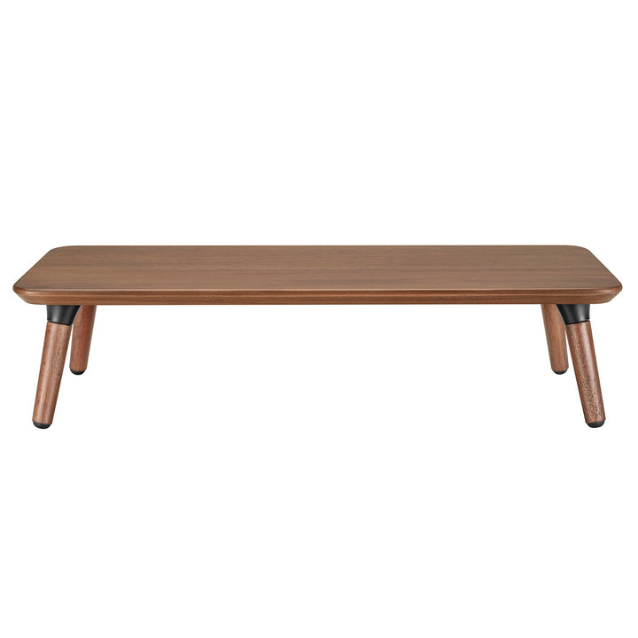 Soporte de madera para monitor/portátil Maclean, (500x240x120mm), color negro nogal, máx. 20kg, MC-930