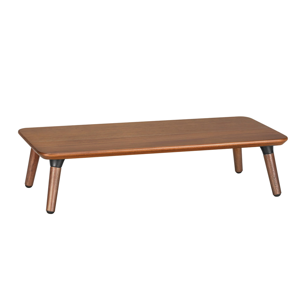 Soporte de madera para monitor/portátil Maclean, (500x240x120mm), color negro nogal, máx. 20kg, MC-930