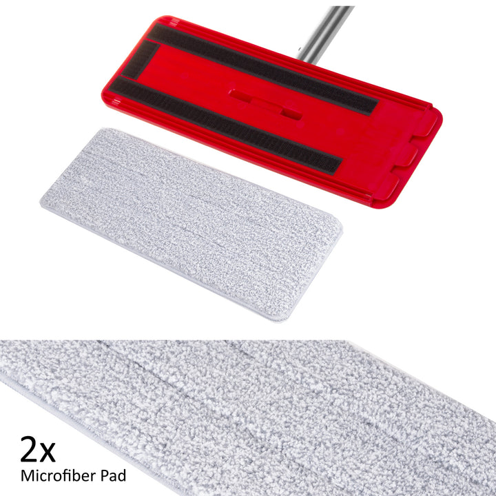 Conjunto de esfregão plano MaxiClean com balde de limpeza 2 em 1 Conjunto de esfregão de 5,7L Limpador de piso Limpador de sistema de limpeza de esfregão Cabeça de esfregão giratória 360 ° (conjunto de esfregão plano e balde + 2 tampas de reposição)