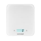 Báscula de cocina LCD digital con reloj y temporizador hasta 15 kg Concept VK5711