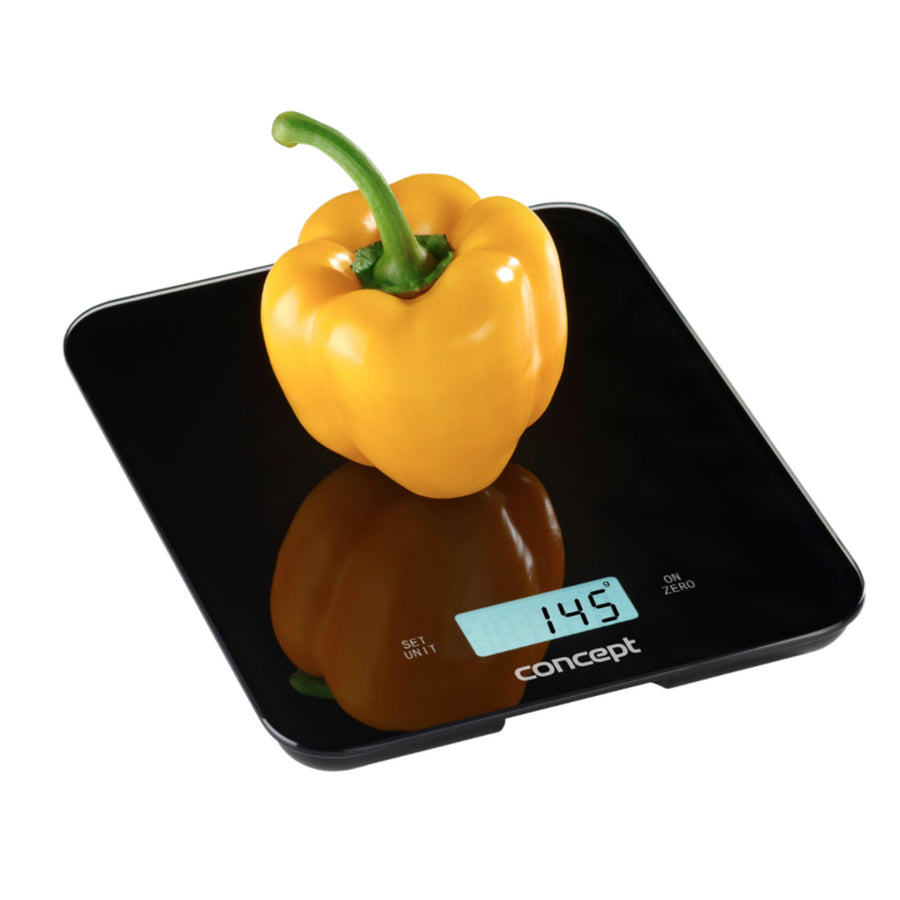 Báscula de cocina digital con reloj y temporizador 15 kg Concept negro VK5712