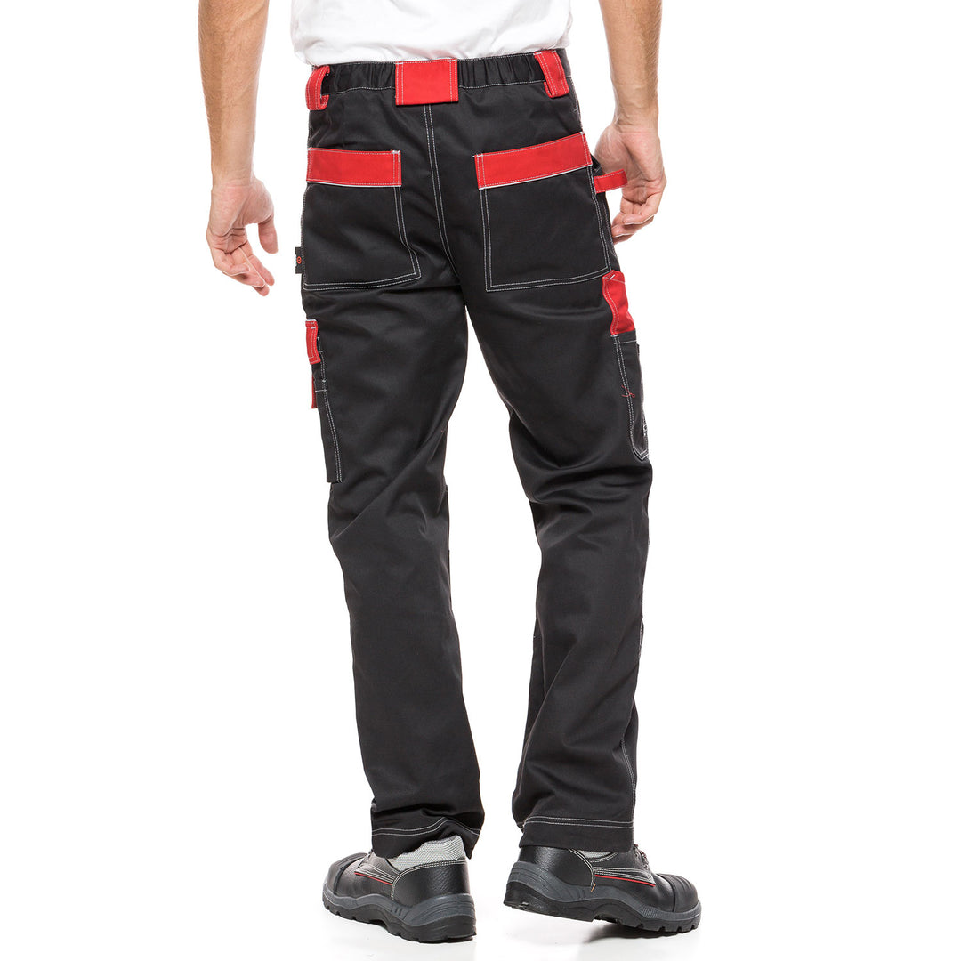 Calça de trabalho tamanho 50 (90-94) HELIOS PRETO / VERMELHO