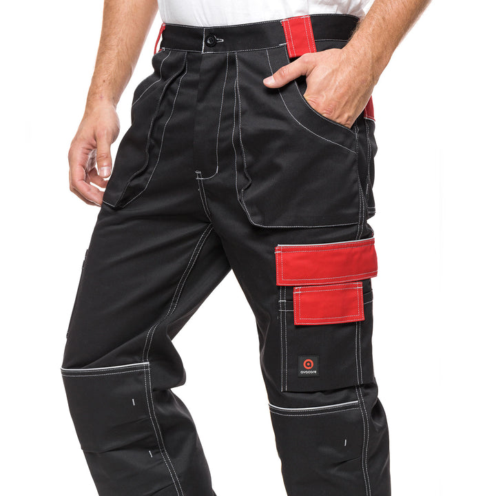Pantalón de trabajo talla 54 (98-103) HELIOS NEGRO / ROJO