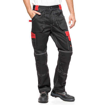Calça de trabalho tamanho 56 (103-108) HELIOS PRETO / VERMELHO