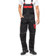 Macacão com bolsos multifuncionais calça de trabalho calça masculina Preto/Vermelho 280g/m² PRETO E VERMELHO Tamanho 56 (103-108)