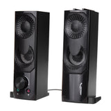 Alto-falante 2 em 1 2.0 para PC com função de barra de som RGB Backlight Alto-falante estéreo 2x3W RMS Fonte de alimentação AUX 3,5mm USB