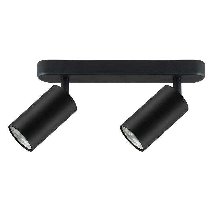 Lámpara de techo/pared de Maclean, spot, móvil, aluminio, 2xGU10, 55x100mm, negro mate, MCE452 B