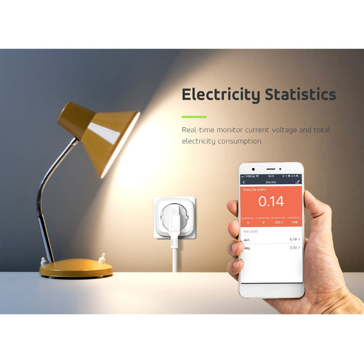 Plugue inteligente WiFi compatível com Google Home Google Assistant Alexa Siri Wifi Smart Plug 2.4Ghz