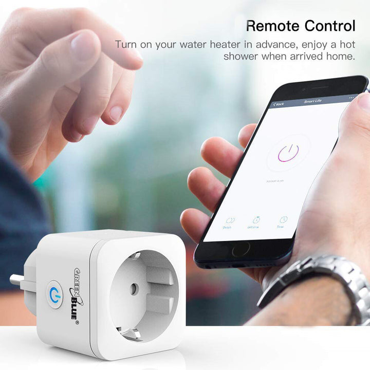 Plugue inteligente WiFi compatível com Google Home Google Assistant Alexa Siri Wifi Smart Plug 2.4Ghz