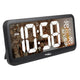 Reloj Digital Grande con Sensor de Temperatura Pantalla LED 37x17cm Alarma Reloj de Mesa o de Pared Alimentación por Cable o Pilas