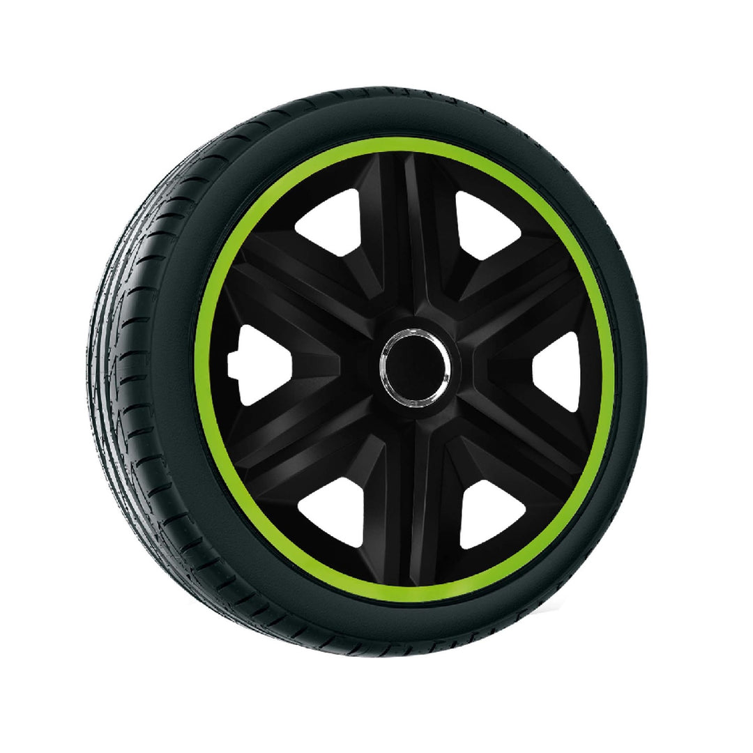 Tampões universais 16" NRM Fast Lux verde 4 peças