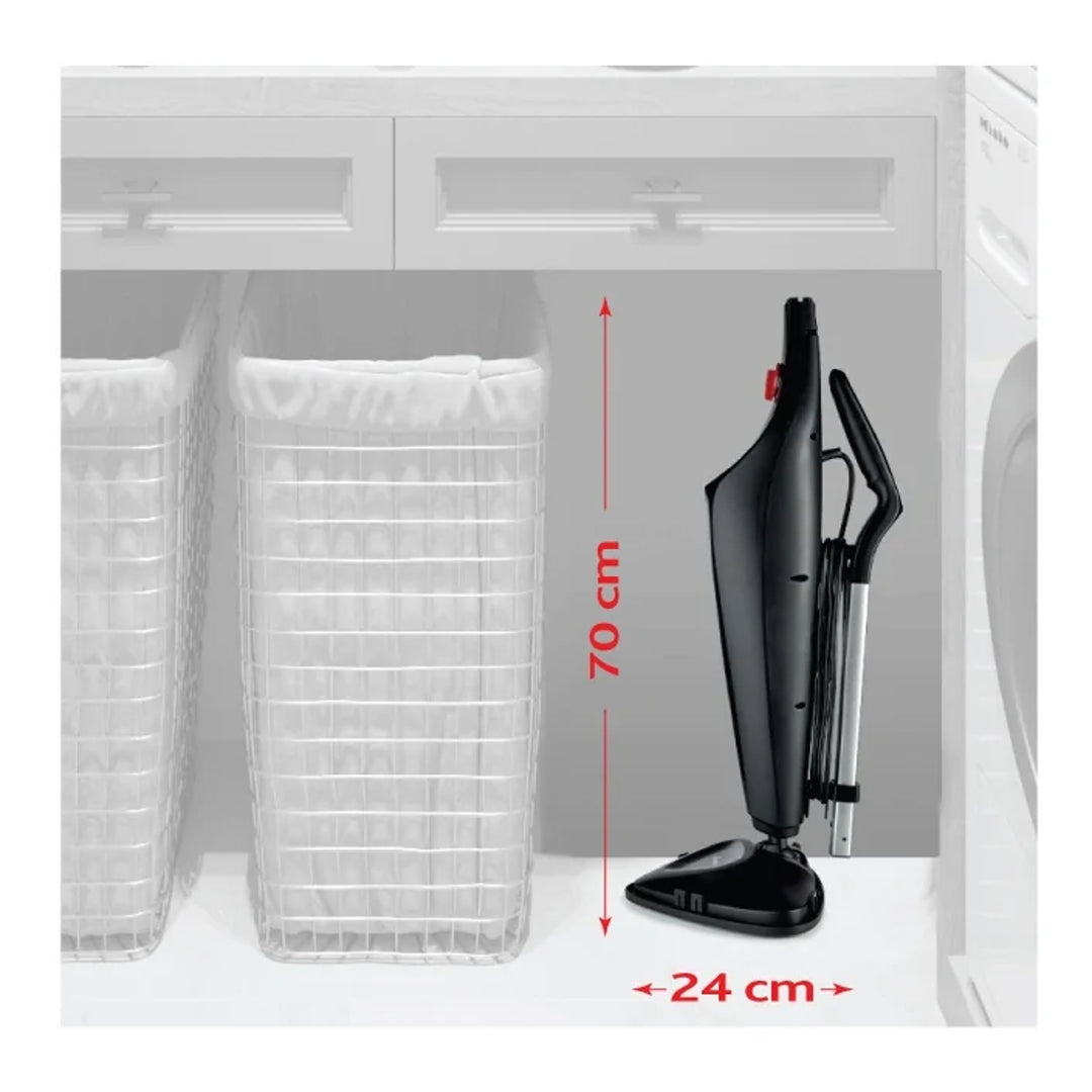 Mopa a vapor Vileda Steam Plus Compact, potencia de 1550 W, capacidad del depósito de 400 ml, 2 recambios,