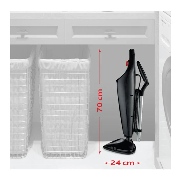 Mopa a vapor Vileda Steam Plus Compact, potencia de 1550 W, capacidad del depósito de 400 ml, 2 recambios,