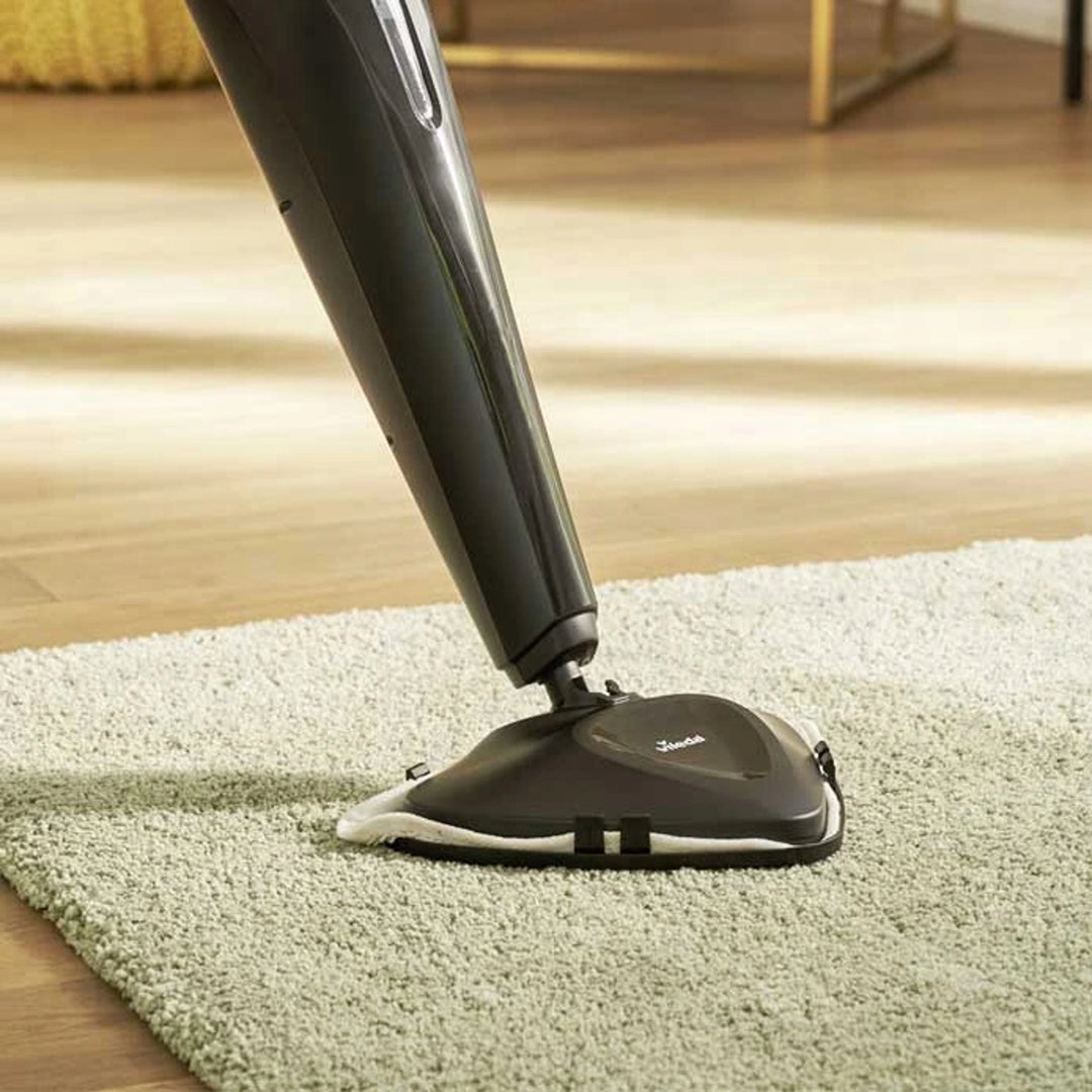 Mopa a vapor Vileda Steam Plus Compact, potencia de 1550 W, capacidad del depósito de 400 ml, 2 recambios,