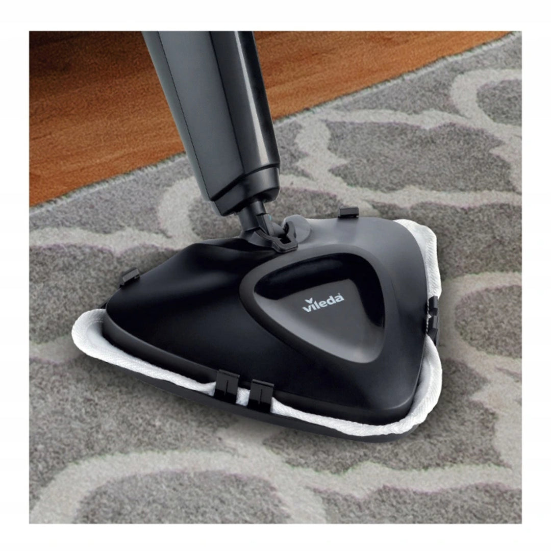 Mopa a vapor Vileda Steam Plus Compact, potencia de 1550 W, capacidad del depósito de 400 ml, 2 recambios,