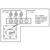 Maclean Interruptor de luz de toque duplo SMART Tuya APP Vidro preto com iluminação de botão redondo 86x86mm MCE714B