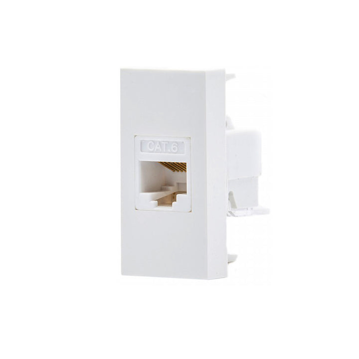 CAT.6 LAN Tomada de alimentação de rede universal Tomada de parede modular Tomada de parede embutida (tomada de alimentação LAN, branca)
