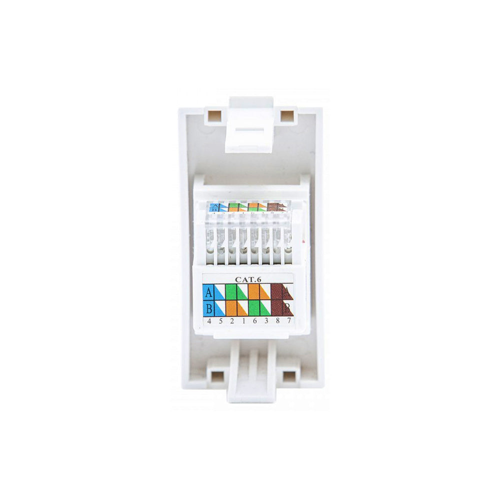 CAT.6 LAN Tomada de alimentação de rede universal Tomada de parede modular Tomada de parede embutida (tomada de alimentação LAN, branca)