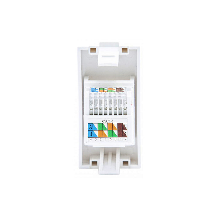 CAT.6 LAN Tomada de alimentação de rede universal Tomada de parede modular Tomada de parede embutida (tomada de alimentação LAN, branca)