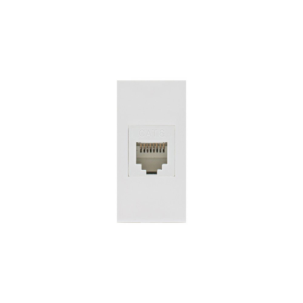 CAT.6 LAN Tomada de alimentação de rede universal Tomada de parede modular Tomada de parede embutida (tomada de alimentação LAN, branca)