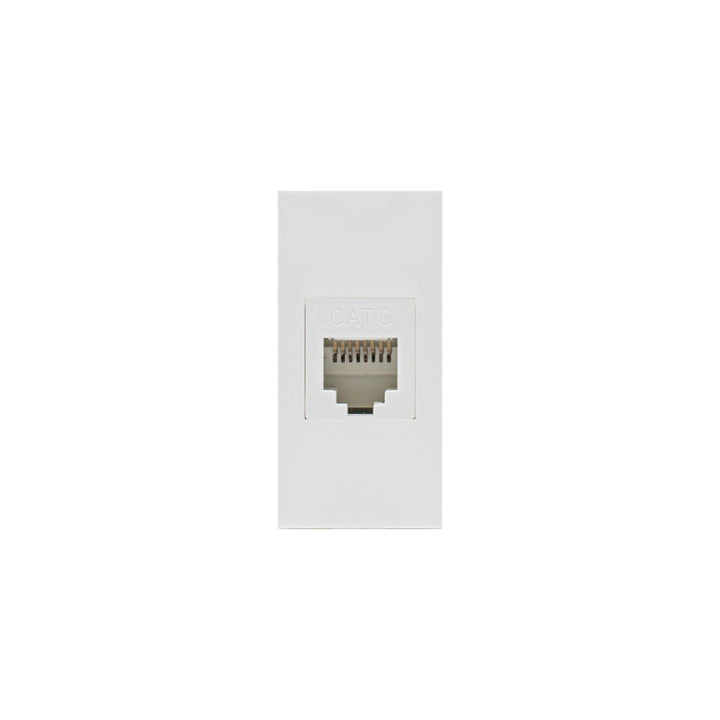 CAT.6 LAN Tomada de alimentação de rede universal Tomada de parede modular Tomada de parede embutida (tomada de alimentação LAN, branca)