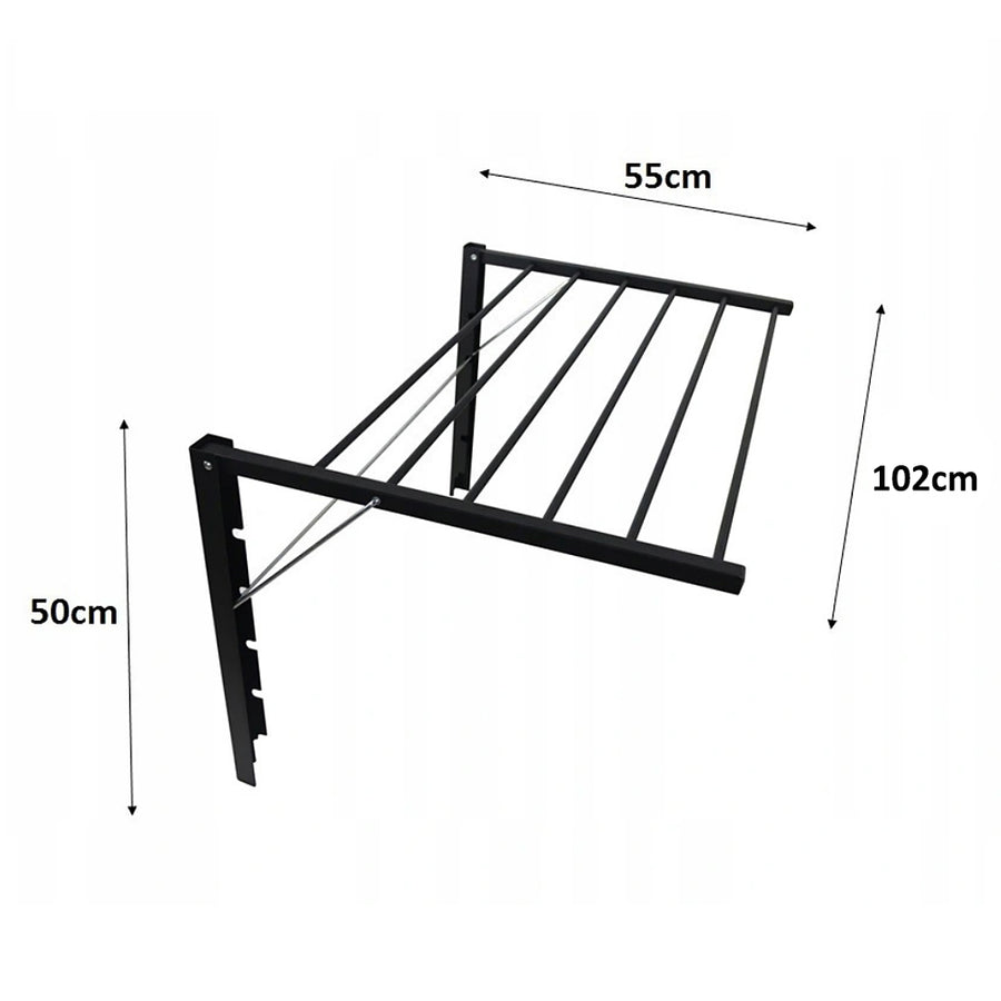 Secador de parede Majka Secador de parede (100 cm, preto)