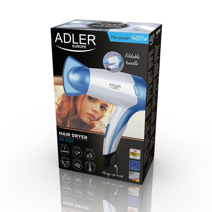 Secador de cabelo 1200W Adler AD 2222 Cabo dobrável