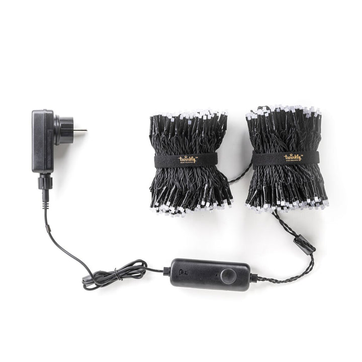 Luzes inteligentes para árvores de Natal com cordas cintilantes 600LED RGB 48m