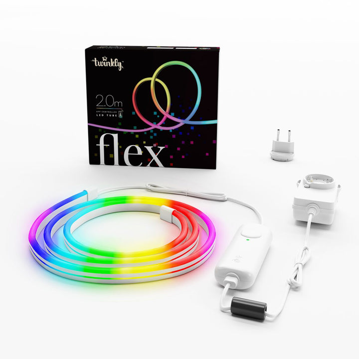 Allocacoc TWFL200STW-WEU Tubo de luz LED RGB flexível Alexa Google Wi-Fi Bluetooth Twinkly Music 2m
