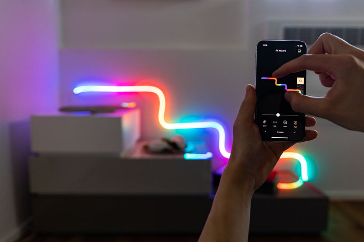 Allocacoc TWFL200STW-WEU Tubo de luz LED RGB flexível Alexa Google Wi-Fi Bluetooth Twinkly Music 2m