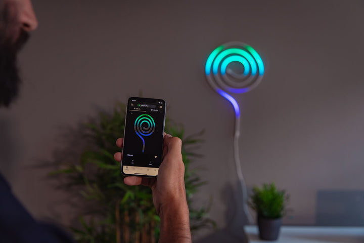 Allocacoc TWFL200STW-WEU Tubo de luz LED RGB flexível Alexa Google Wi-Fi Bluetooth Twinkly Music 2m