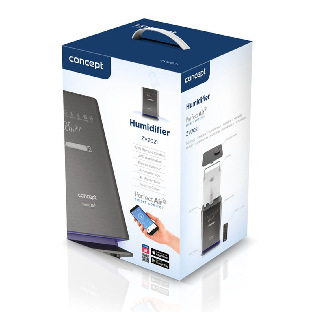 CONCEPT ZV2021 Humidificador Perfect Air Wifi Temporizador de Aromaterapia UV UVC Pantalla LED