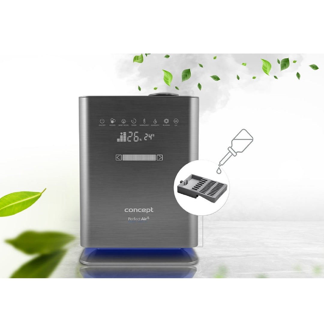 CONCEPT ZV2021 Humidificador Perfect Air Wifi Temporizador de Aromaterapia UV UVC Pantalla LED